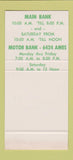 Matchbook Cover - Ames Plaza Bank Omaha NE 30 Stk SAMPLE