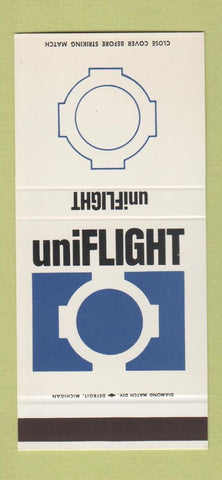 Matchbook Cover - UniFlight United Flight Centers Detroit MI WEAR 30 Stk SAMPLE