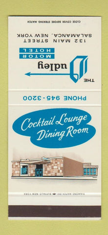 Matchbook Cover - Dudley Motor Hotel Salamanca NY 30 Stk SAMPLE