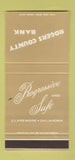 Matchbook Cover - Rogers County Bank Claremore OK WEAR 30 Stk SAMPLE