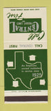Matchbook Cover - Central Freight Lines Trucking TX 30 Stk SAMPLE
