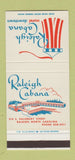 Matchbook Cover - Raleigh Cabana Motel Raleigh NC  30 Stk SAMPLE