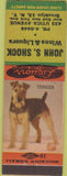 Matchbook Cover - John Shock Liquor Store Brooklyn NY Terrier
