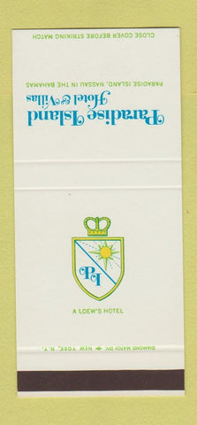 Matchbook Cover - Paradise Island Hotel Nassau Bahamas  30 Stk SAMPLE