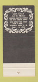 Matchbook Cover - Kenny's Steak Pub New York City Football  30 Stk SAMPLE