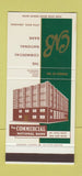 Matchbook Cover - The Commercial National Bank Little Rock AR 30 Stk SAMPLE