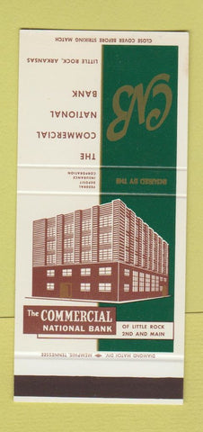 Matchbook Cover - The Commercial National Bank Little Rock AR 30 Stk SAMPLE