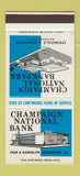 Matchbook Cover - Champaign National Bank Champaign IL 30 Stk SAMPLE