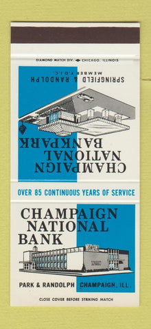 Matchbook Cover - Champaign National Bank Champaign IL 30 Stk SAMPLE