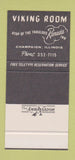 Matchbook Cover - Ramada Viking Room Champaign IL 30 Stk SAMPLE
