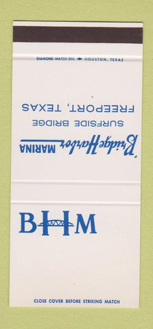 Matchbook Cover - Bridge Harbor Marina Freeport TX 30 Stk SAMPLE
