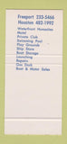 Matchbook Cover - Bridge Harbor Marina Freeport TX 30 Stk SAMPLE