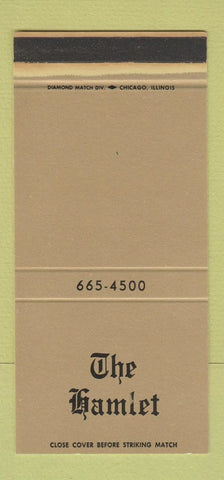 Matchbook Cover - Hamlet Restaurant Carol Stream IL WEAR 30 Stk SAMPLE