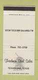 Matchbook Cover Friedman Steel Sales Texarkana TX steel pipe WEAR 30 Stk SAMPLE