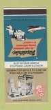 Matchbook Cover - Stewart & Stevenson Generators  30 Stk SAMPLE