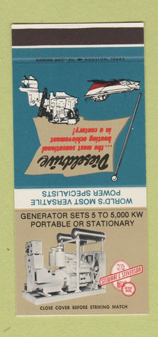 Matchbook Cover - Stewart & Stevenson Generators  30 Stk SAMPLE