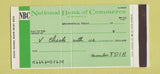 Matchbook Cover - National Bank Commerce Brownsville TX 30 Stk SAMPLE
