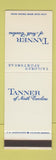 Matchbook Cover - Tanner Clothes Rutherfordton NC  SAMPLE
