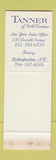 Matchbook Cover - Tanner Clothes Rutherfordton NC  SAMPLE