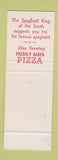 Matchbook Cover - Toney's Spaghetti House New Orleans LA SAMPLE