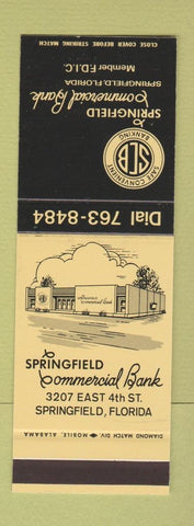 Matchbook Cover - Springfield Commercial Bank FL SAMPLE