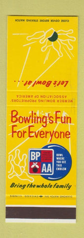 Matchbook Cover - BPAA Bowling WEAR SAMPLE