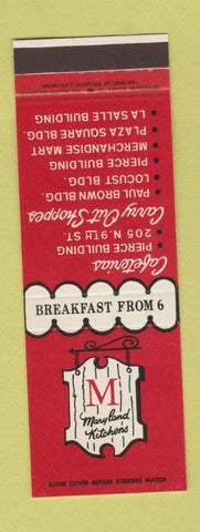 Matchbook Cover - Maryland Kitchens St Louis MO locations SAMPLE