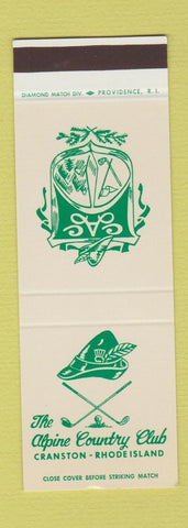 Matchbook Cover - Alpine Country Club Cranston RI  SAMPLE