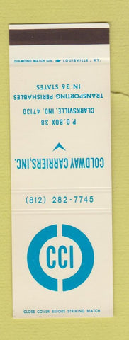 Matchbook Cover - Coldway Carriers Trucking Clarksville IN SAMPLE