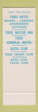 Matchbook Cover - The Bath Club Tides Hotel St Petersburg FL SAMPLE