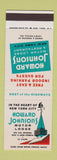 Matchbook Cover - Howard Johnson's Motor Lodge New York City SAMPLE