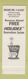 Matchbook Cover - Holiday Inn Houston TX Red Fox Coronado Room SAMPLE