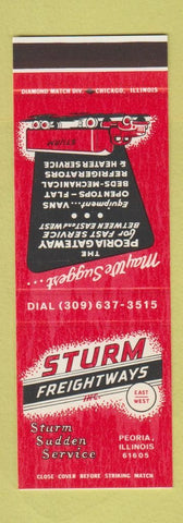 Matchbook Cover - Sturm Trucking Peoria IL SAMPLE
