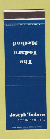 Matchbook Cover - Joseph Todaro Barber Todaro Method New York City SAMPLE