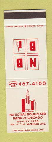 Matchbook Cover - National Boulevard Bank Chicago IL SAMPLE