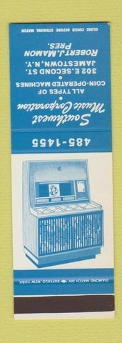 Matchbook Cover - Southwest Music Corp Juke Box Jamestown NY SAMPLE