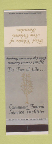 Matchbook Cover - Funeral Homes New Orleans LA SAMPLE