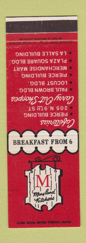 Matchbook Cover - Maryland Kitchen St Louis MO SAMPLE