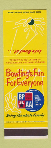 Matchbook Cover - Bowling BPAA SAMPLE