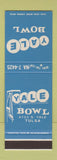 Matchbook Cover - Yale Bowling Tulsa OK SAMPLE