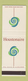 Matchbook Cover - Houstonaire Houston TX Motor Inn SAMPLE