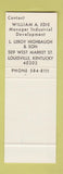 Matchbook Cover - Bluegrass Research Industrial Park Louisville KY SAMPLE