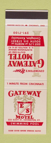 Matchbook Cover - Gateway Motel Covington KY SAMPLE