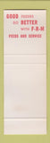 Matchbook Cover FRM Seeds Flint River Mills Tallahassee FL Bainbridge GA SAMPLE