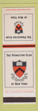 Matchbook Cover - Princeton Club of New York City SAMPLE