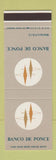 Matchbook Cover - Banco De Ponce Puerto Rico? SAMPLE