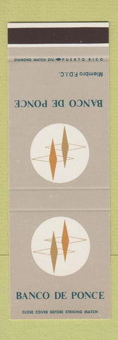 Matchbook Cover - Banco De Ponce Puerto Rico? SAMPLE