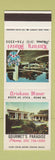 Matchbook Cover - Trinkaus Manor Utica NY  SAMPLE