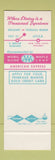 Matchbook Cover - Trinkaus Manor Utica NY  SAMPLE