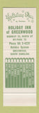 Matchbook Cover - Holiday Inn Greenwood SC SAMPLE